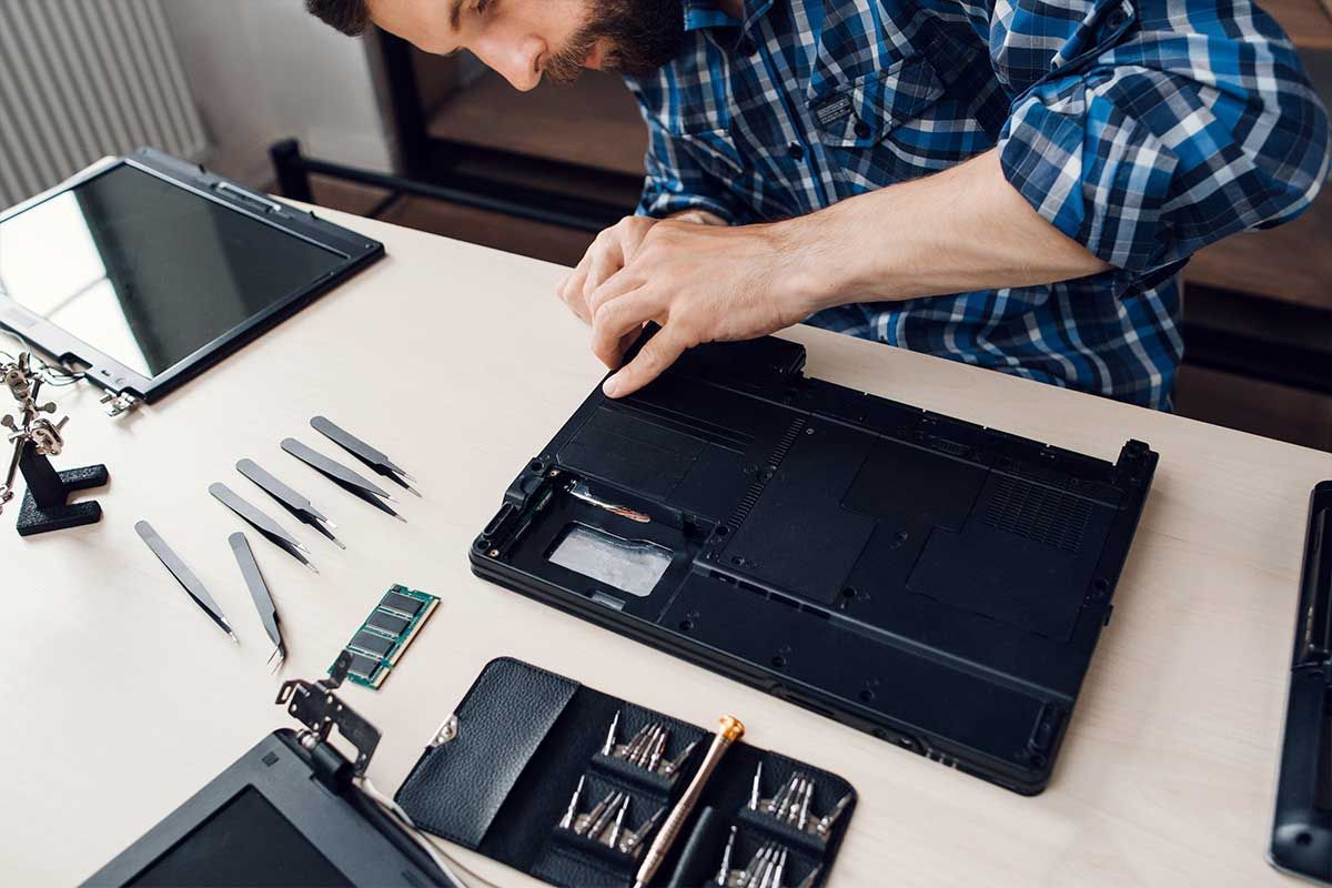 Computer Repair in Belleville, NJ - Technician fixing a desktop PC at RCC Computers